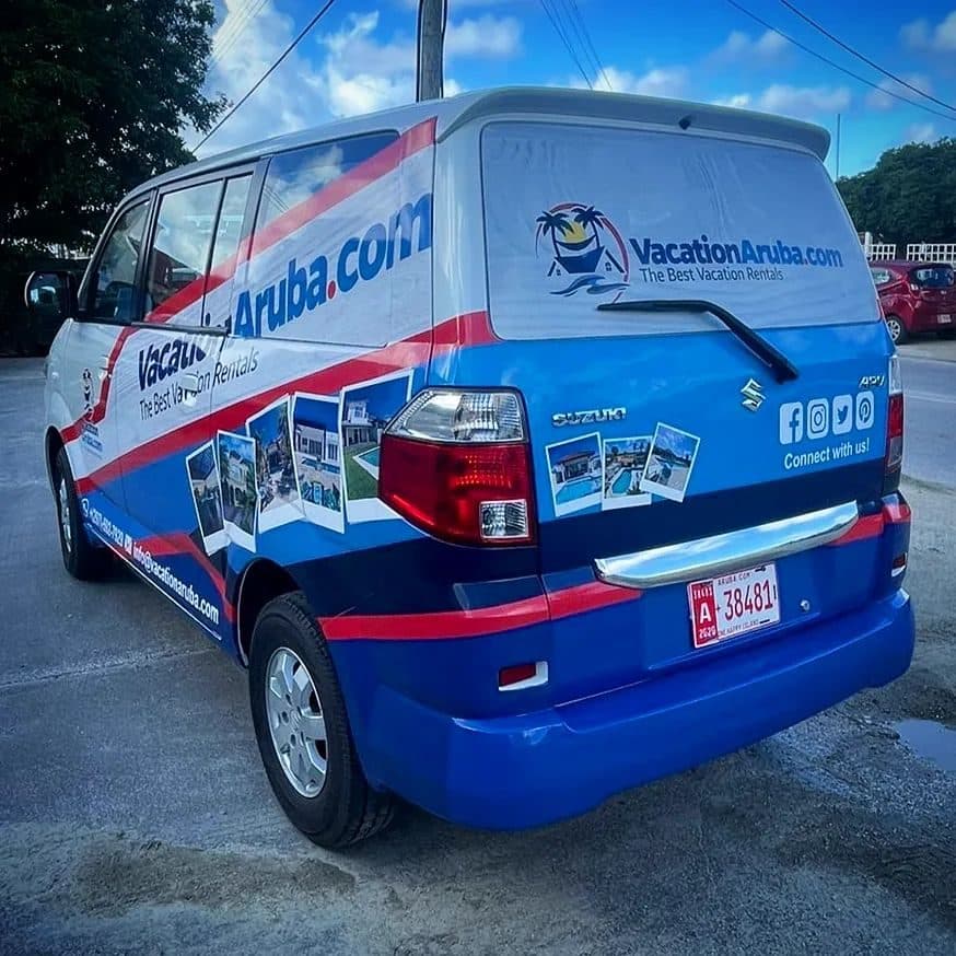 VacationAruba van with full-color wrap